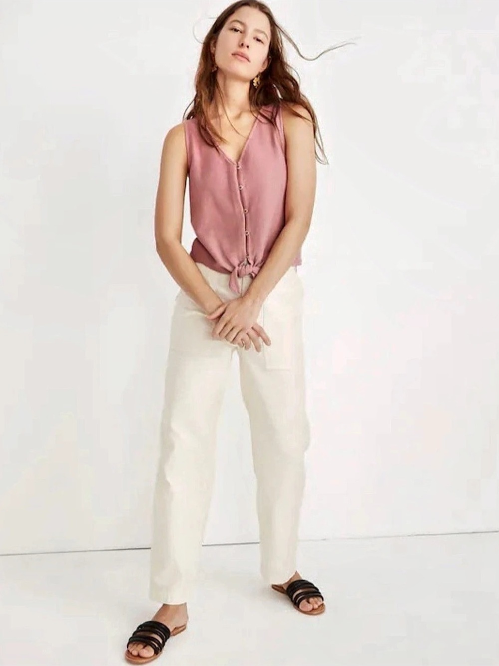 Madewell Griff Fatigue Pants Waist 28 Cream